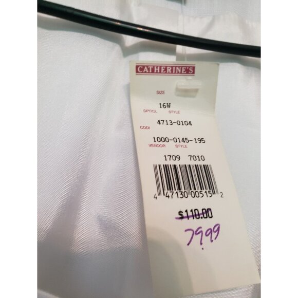 Catherines Sarah Christine Womens 16 Outfit Set White Jacket Blouse Skirt NWT - Picture 6 of 6